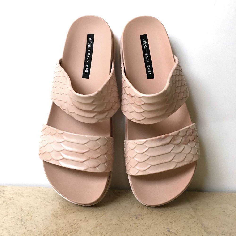 Melissa Cosmic Python Embossed Print Slide Sandal - Picture 2 of 11